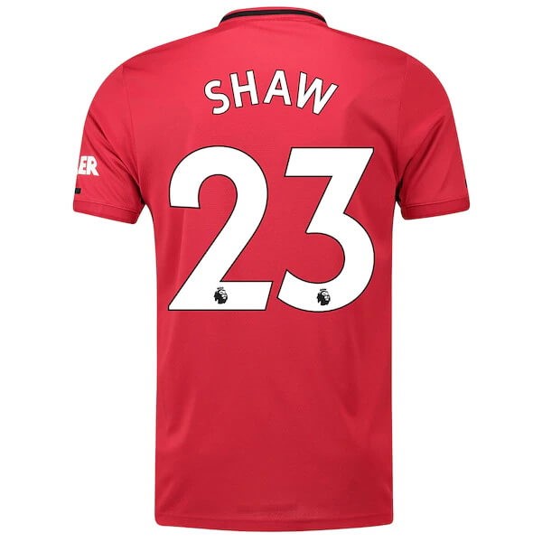 Camiseta Manchester United NO.23 Shaw Primera equipo 2019-20 Rojo